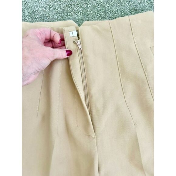 Zara High Waisted Cropped Camel Trouser Pants Women's Size XS - Picture 5 of 6